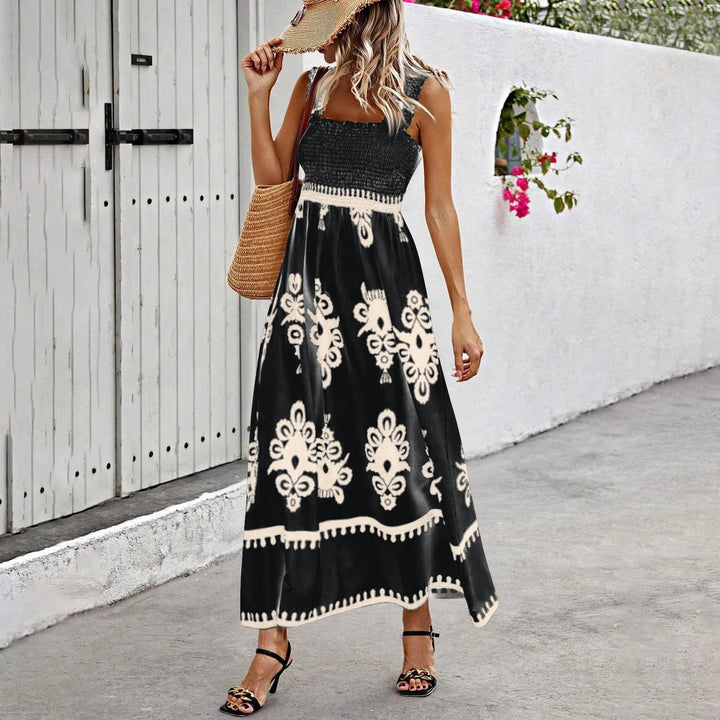 Women Lightweight Maxi Dress with Soft Smocking for Summer