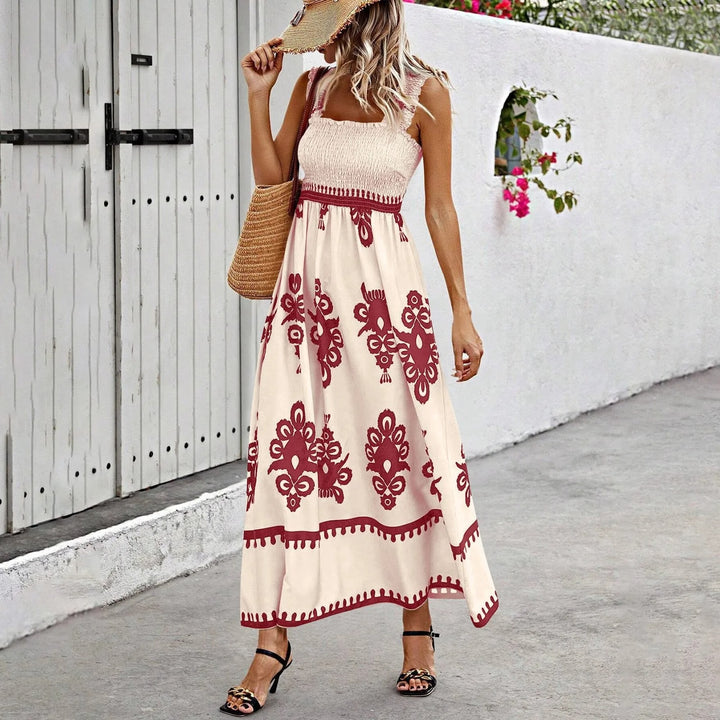 Women Lightweight Maxi Dress with Soft Smocking for Summer