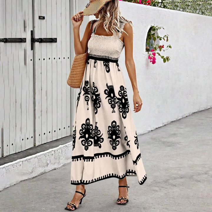 Women Lightweight Maxi Dress with Soft Smocking for Summer