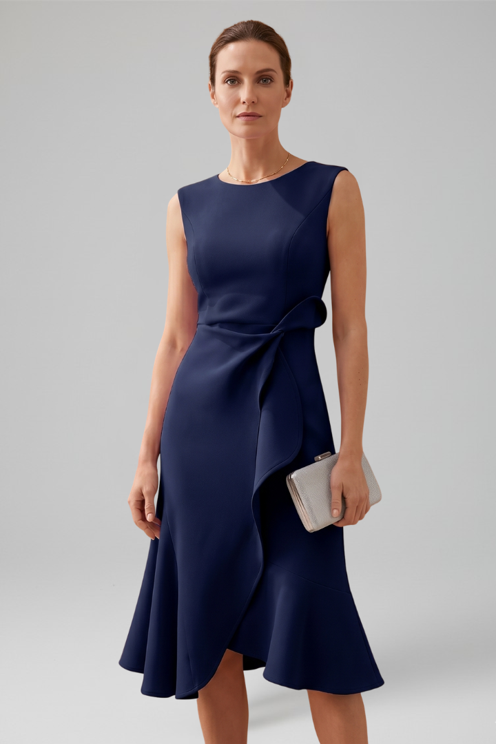 Cosima | Sleeveless Wrap Detail Midi Dress