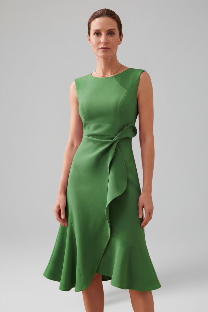 Cosima | Sleeveless Wrap Detail Midi Dress
