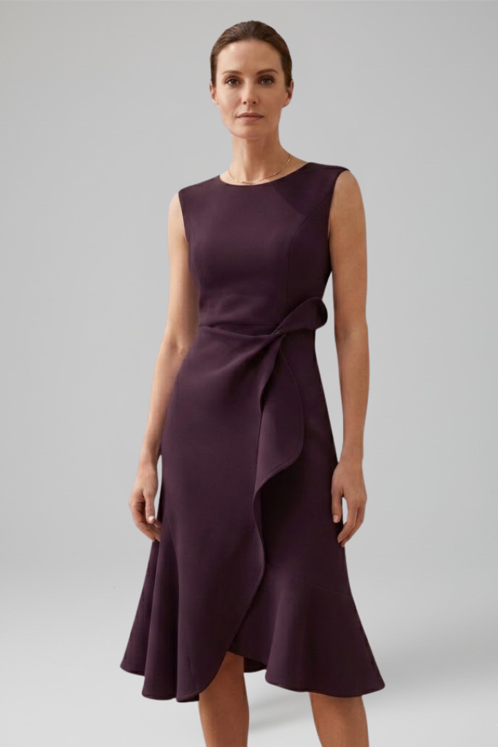 Cosima | Sleeveless Wrap Detail Midi Dress