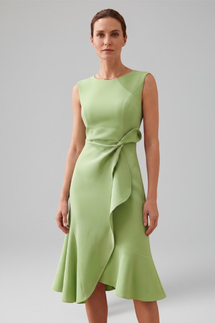 Cosima | Sleeveless Wrap Detail Midi Dress