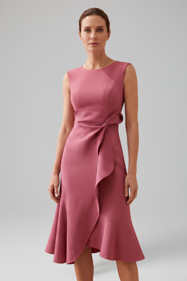 Cosima | Sleeveless Wrap Detail Midi Dress