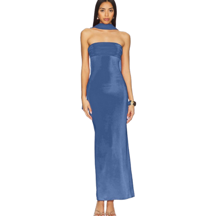 Smoge | Strapless Fitted Silhouette Midi Dress