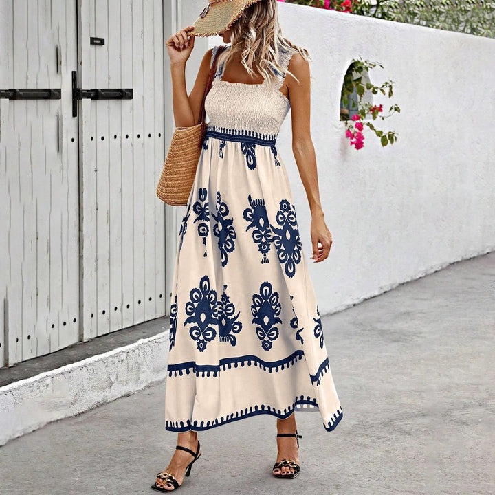 Women Lightweight Maxi Dress with Soft Smocking for Summer