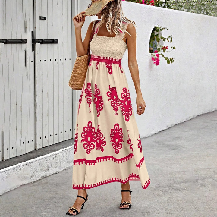Women Lightweight Maxi Dress with Soft Smocking for Summer